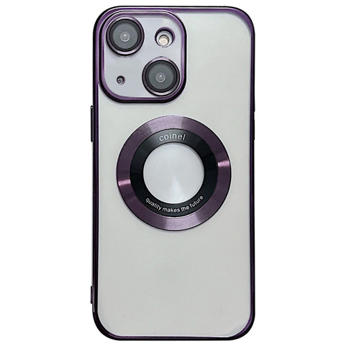 iPhone 15 Plus Magsafe Electroplating TPU Phone Case - Purple