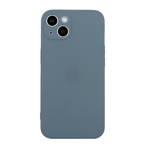 iPhone 15 Plus Straight Edge Solid Color TPU Shockproof Phone Case - Lavender Grey