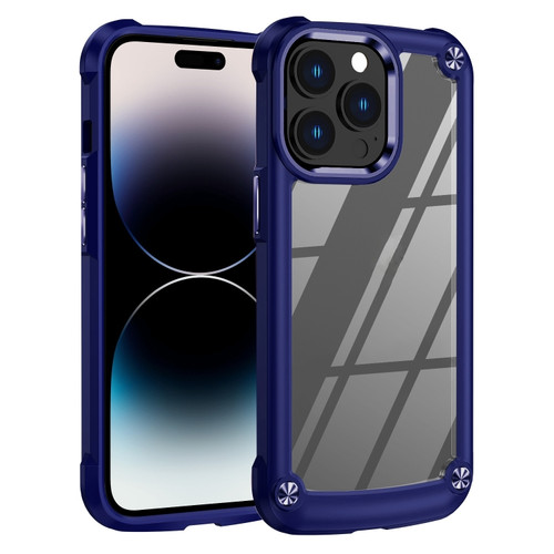 iPhone 14 Pro Max TPU + PC Lens Protection Phone Case  - Blue