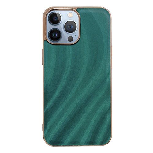 iPhone 14 Pro Max Nano Electroplating Protective Phone Case  - Green Grass