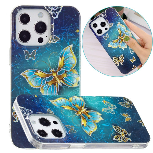 iPhone 14 Pro Max Electroplating Soft TPU Phone Case  - Butterflies