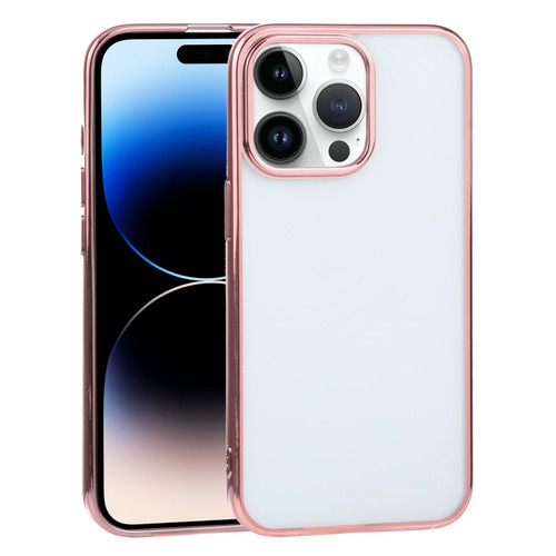 iPhone 14 Pro Max Ultra-thin Electroplating TPU Phone Case  - Pink