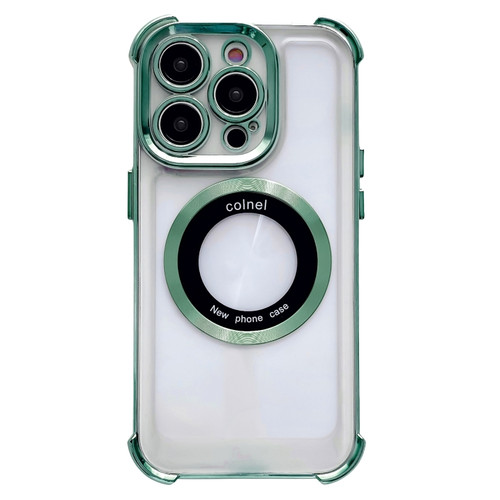 iPhone 14 Pro Max 6D Electroplating Armor Magsafe Phone Case - Green