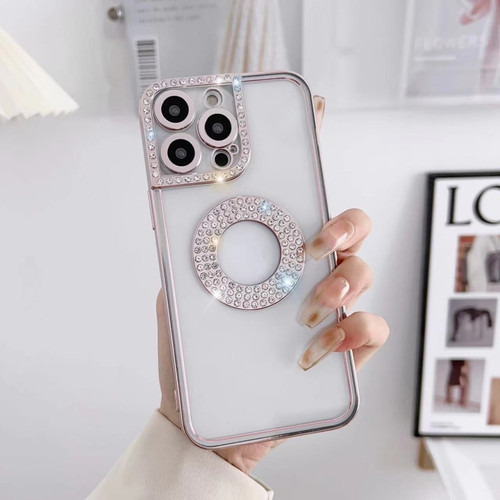 iPhone 14 Pro Max Electroplated Diamond Phone Case - Rose Gold