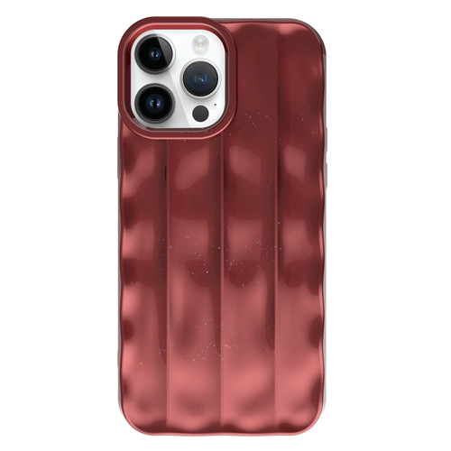 iPhone 14 Pro Max 3D Stripe TPU Phone Case - Red