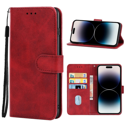 iPhone 14 Pro Max Leather Phone Case  - Red