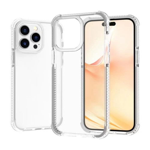 iPhone 14 Pro Max Acrylic Four Corners Shockproof Phone Case  - Transparent White