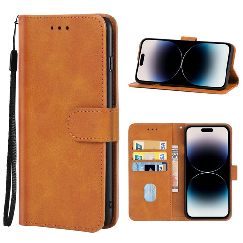 iPhone 14 Pro Max Leather Phone Case  - Brown