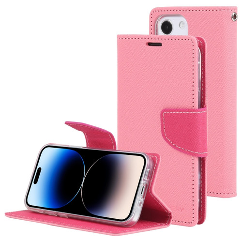 iPhone 14 Pro Max GOOSPERY FANCY DIARY Cross Texture Leather Case  - Pink