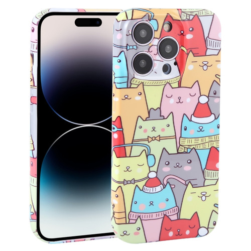 iPhone 14 Pro Max Dustproof Net Full Coverage PC Phone Case - Cats