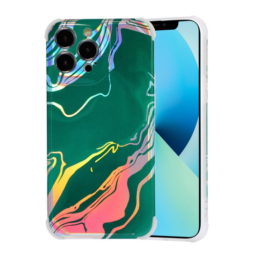 iPhone 11 Laser Marble TPU Phone Case - Green