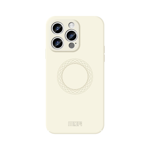 iPhone 15 Pro Max MOFI Qin Series Magsafe Skin Feel All-inclusive Silicone Phone Case - Beige