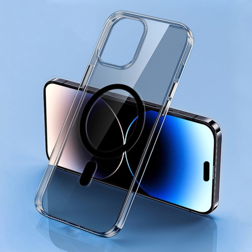 iPhone 15 Pro Max Four Corner Clear Magsafe Phone Case - Transparent Black