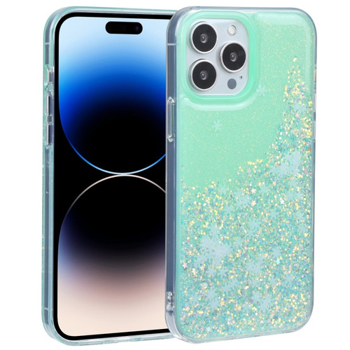 iPhone 15 Pro Max DFANS DESIGN Snowflake Starlight Shining Phone Case - Green