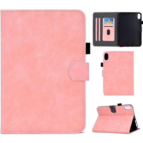 iPad 10th Gen 10.9 2022 Cowhide Texture Tablet Leather Smart Case - Rose Gold