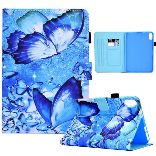 iPad 10th Gen 10.9 2022 Colored Drawing Stitching Smart Leather Tablet Case - Butterflies