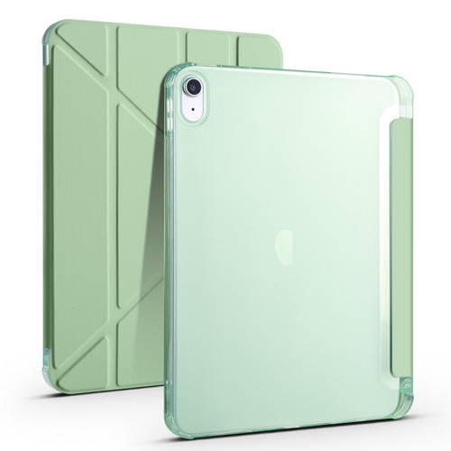 iPad 10th Gen 10.9 2022 Four-corner Airbag Deformation Tablet Leather Case - Matcha Green