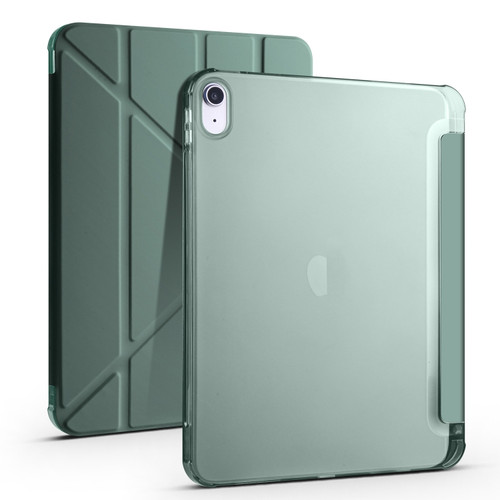 iPad 10th Gen 10.9 2022 Four-corner Airbag Deformation Tablet Leather Case - Pine Green
