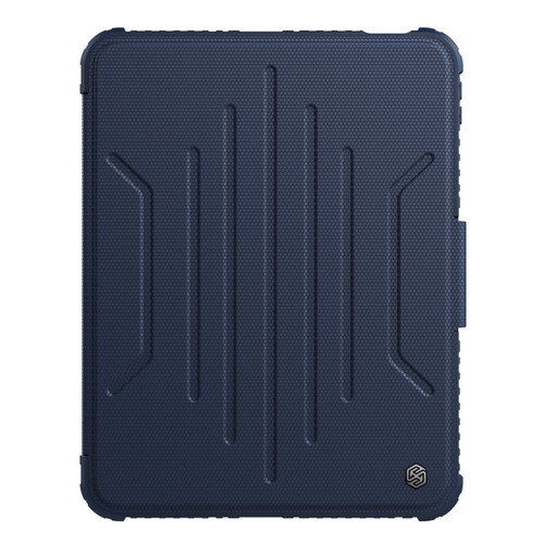 iPad 10th Gen 10.9 2022 NILLKIN Bumper Snapsafe Multifunctional Leather Tablet Case with Pen Slot - Blue