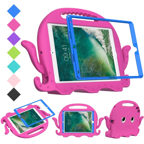 iPad 10.2 2019 / 2020 Octopus Style EVA + PC Tablet Case with Strap - RoseRed