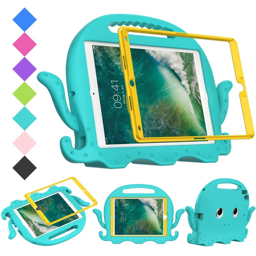 iPad 10.2 2019 / 2020 Octopus Style EVA + PC Tablet Case with Strap - Glacial Green