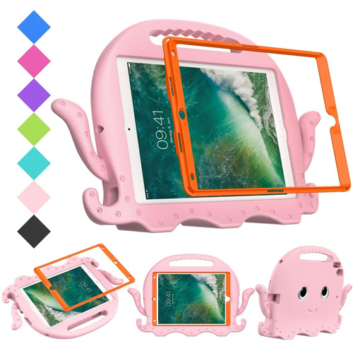 iPad 10.2 2019 / 2020 Octopus Style EVA + PC Tablet Case with Strap - Pink