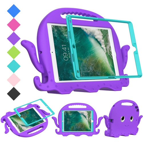 iPad 10.2 2019 / 2020 Octopus Style EVA + PC Tablet Case with Strap - Purple