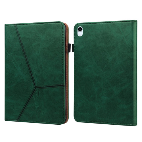 Solid Color Embossed Striped Smart Leather Case iPad Air 2022 / Air 2020 10.9 - Green