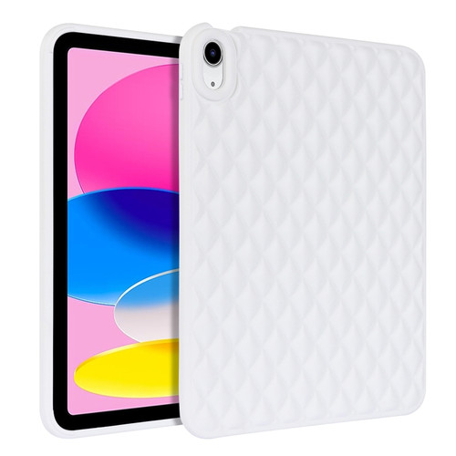 iPad Air 5 10.9 / Air 4 Rhombic TPU Tablet Case - White