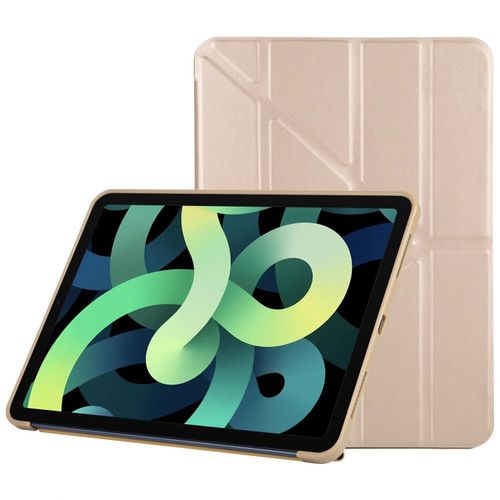 TPU Horizontal Deformation Flip Leather Case with Holder iPad Air 2022 / 2020 10.9 - Champagne Gold