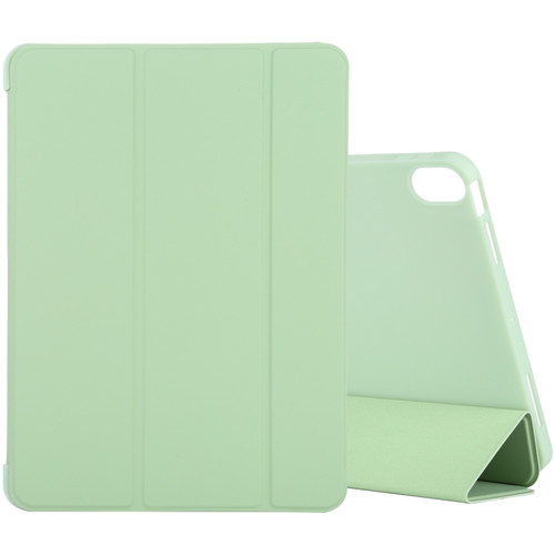 iPad Air 2022 / 2020 10.9 Silicone 3-Folding Full Coverage Leather Case - Mint Green