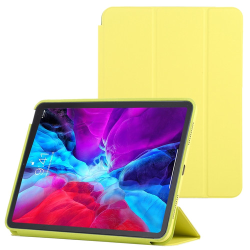 3-fold Horizontal Flip Smart Leather Case with Sleep / Wake-up Function & Holder iPad Air 2022 / 2020 10.9 - Yellow