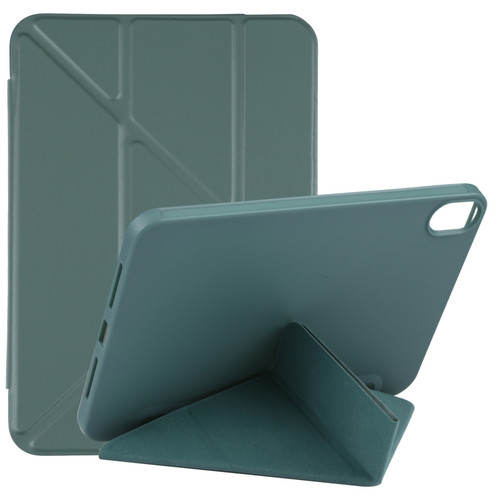 iPad mini 6 TPU Horizontal Deformation Flip Leather Tablet Case with Holder - Deep Green
