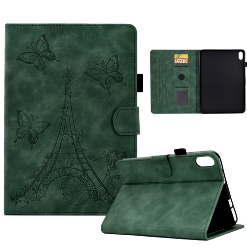 iPad mini 6 Tower Embossed Leather Smart Tablet Case - Green