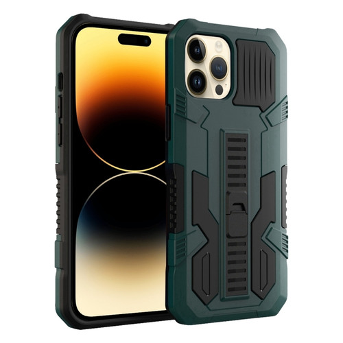 iPhone 15 Pro Max Vanguard Warrior All Inclusive Double-color Phone Case - Dark Green