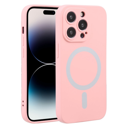 iPhone 15 Pro Max Liquid Silicone Magsafe Phone Case - Pink
