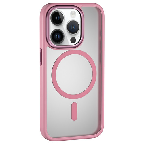 iPhone 15 Pro MOMAX Magsafe Magnetic PC + TPU + Metal Phone Case - Pink