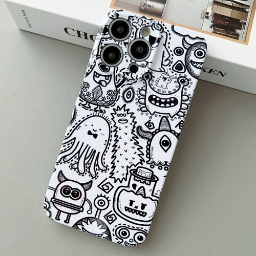 iPhone 15 Pro Painted Pattern Precise Hole PC Phone Case - Bottle Monster