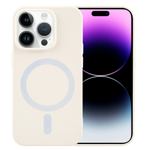 iPhone 15 Pro MagSafe Liquid Silicone Phone Case - White