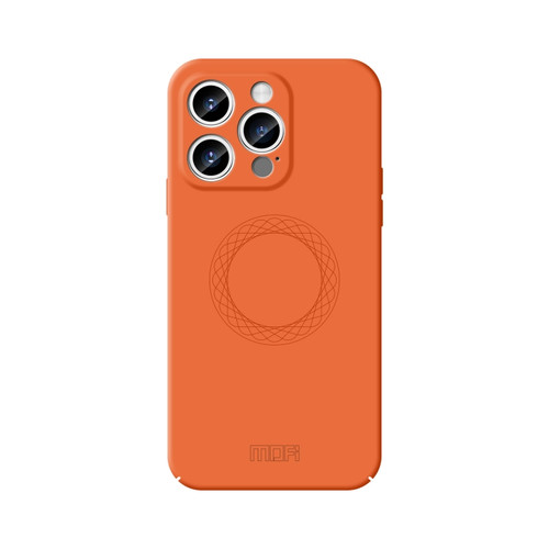 iPhone 15 Pro MOFI Qin Series Magsafe Skin Feel All-inclusive Silicone Phone Case - Orange
