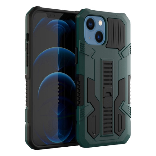 iPhone 15 Vanguard Warrior All Inclusive Double-color Phone Case - Dark Green