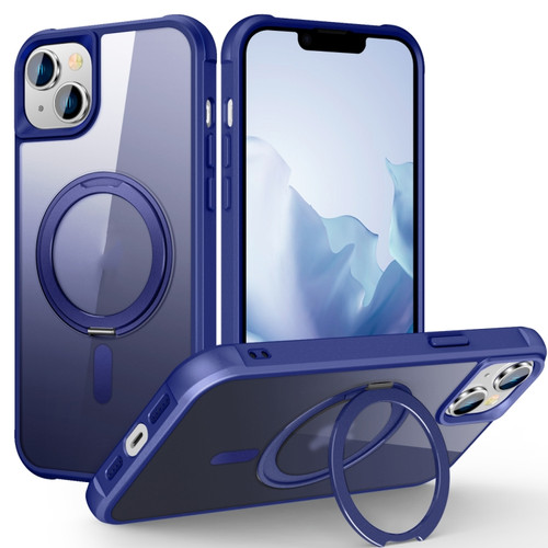 iPhone 15 MagSafe Magnetic Rotating Holder Phone Case - Klein Blue