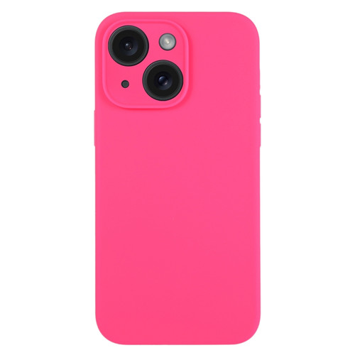 iPhone 15 Pure Color Liquid Silicone Fine Pore Phone Case - Fresh Pink