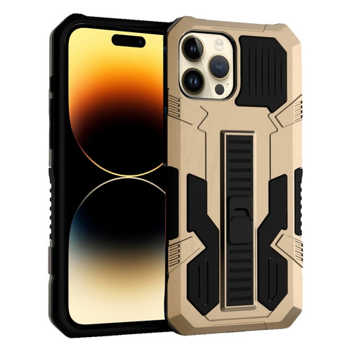 iPhone 15 Pro Vanguard Warrior All Inclusive Double-color Phone Case - Gold