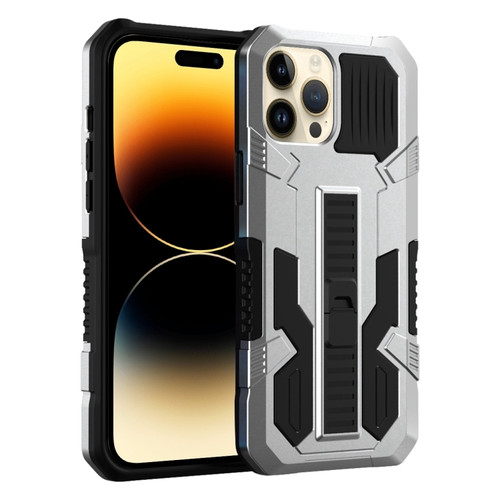 iPhone 15 Pro Vanguard Warrior All Inclusive Double-color Phone Case - Silver