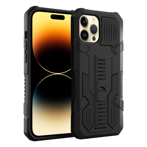 iPhone 15 Pro Vanguard Warrior All Inclusive Double-color Phone Case - Black