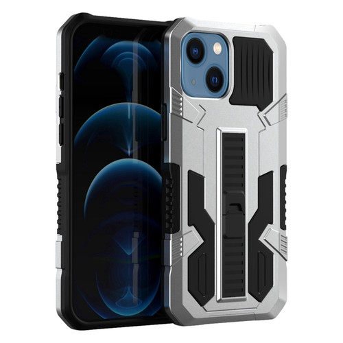 iPhone 15 Plus Vanguard Warrior All Inclusive Double-color Phone Case - Silver