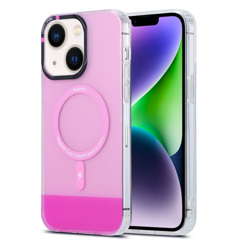 iPhone 15 Plus PC + TPU IMD MagSafe Magnetic Phone Case - Pink