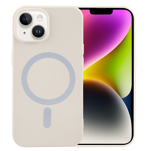 iPhone 15 Plus MagSafe Liquid Silicone Phone Case - White