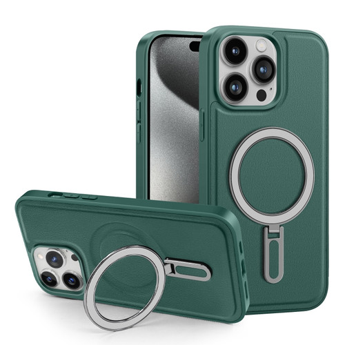 iPhone 15 Plus Shield MagSafe Magnetic Holder Phone Case - Green